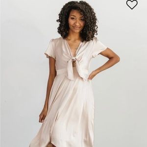 BALTIC BORN Poppy Satin Midi Dress - Size S